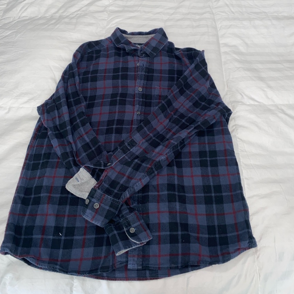 Navy blue Eddie Bauer flannel